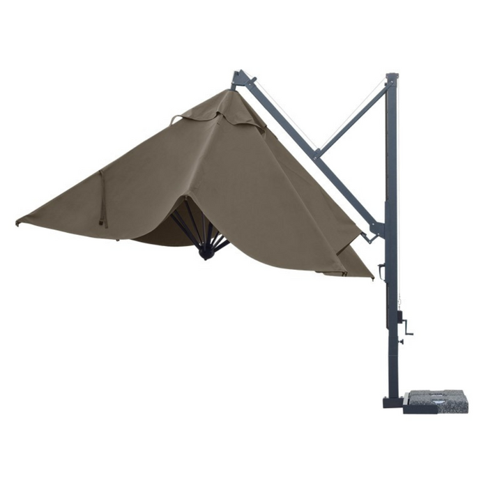 Ombrellone a palo laterale Galileo Dark 3X4 mt
