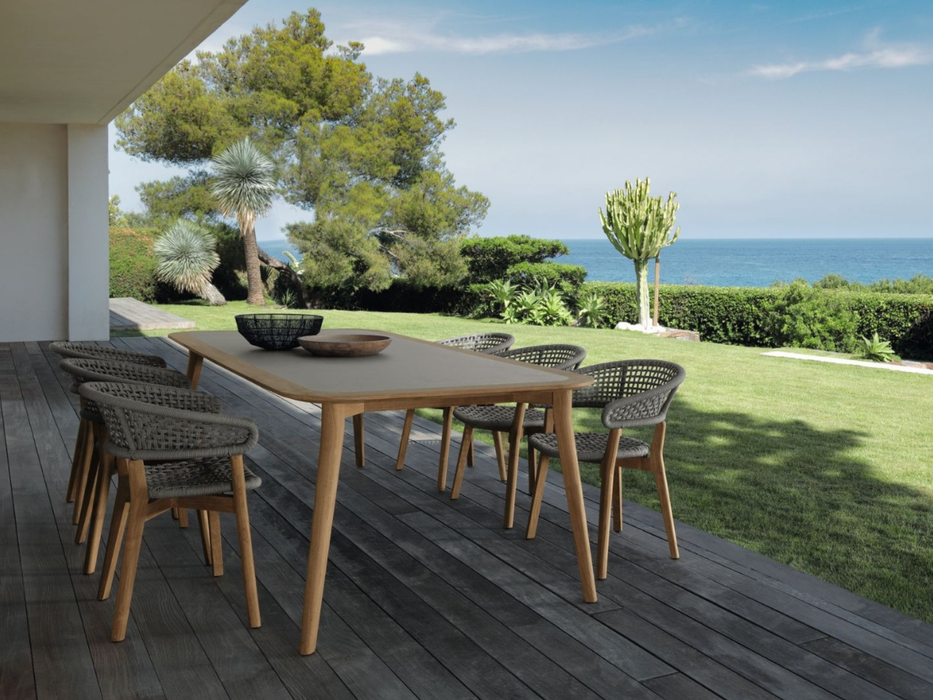 2 Poltrone da pranzo Moon teak Talenti