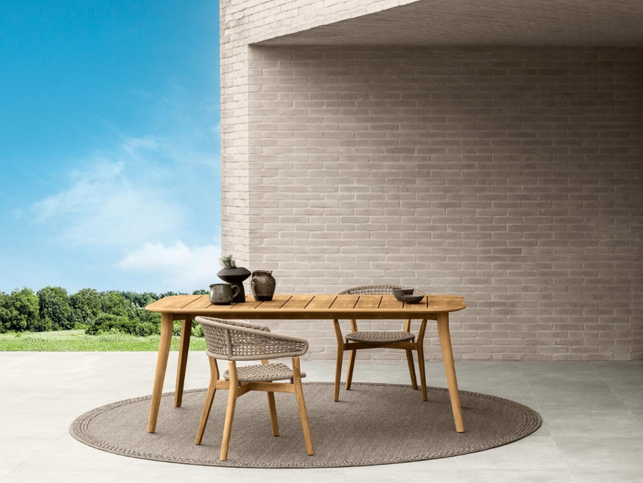 2 Poltrone da pranzo Moon teak Talenti