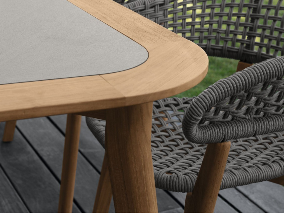 2 Poltrone da pranzo Moon teak Talenti