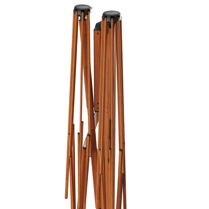 Ombrellone a doppio braccio Dual T Timber 3,5X7 mt