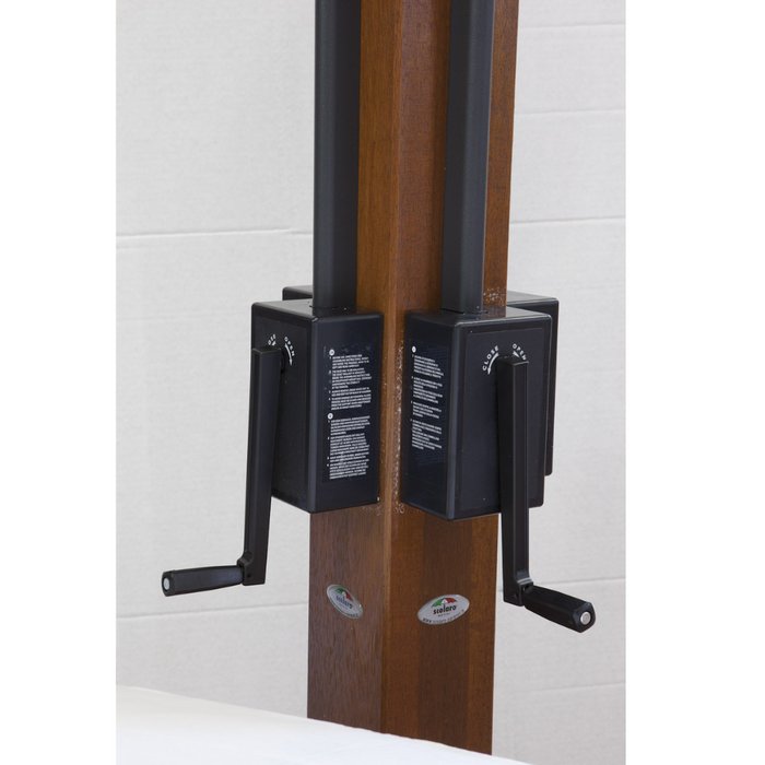 Ombrellone a doppio braccio Wood Double 3X6 mt