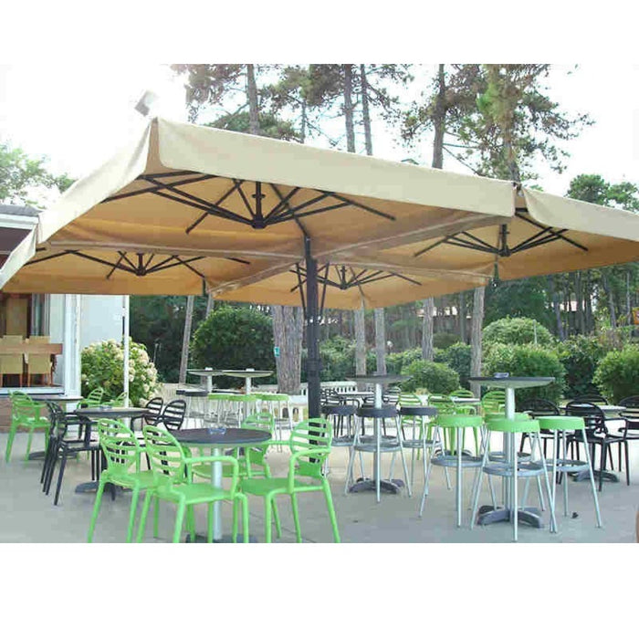 Ombrellone De Luxe Extra Quadrifoglio palo antracite 6X6 mt