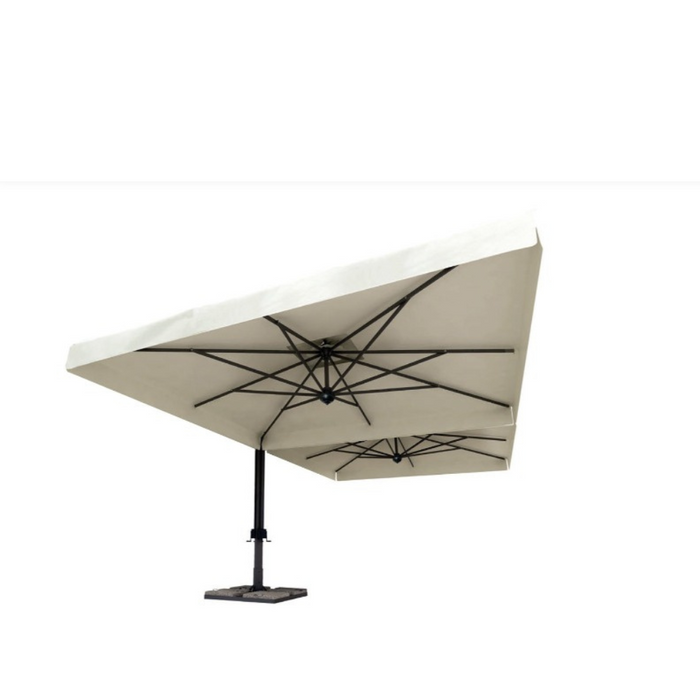 Ombrellone De Luxe Extra Bifoglio a V e a T palo antracite 4X6 mt