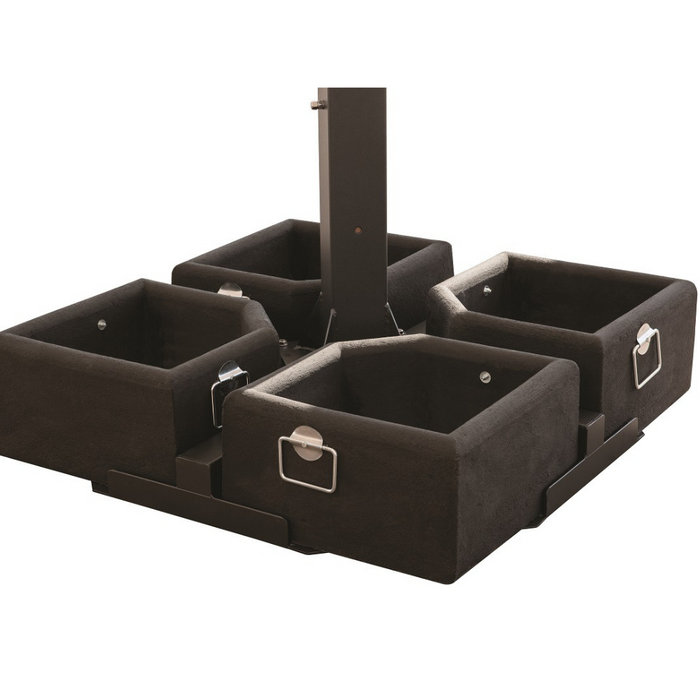 Ombrellone a doppio braccio Double Dark 3,5X7 mt