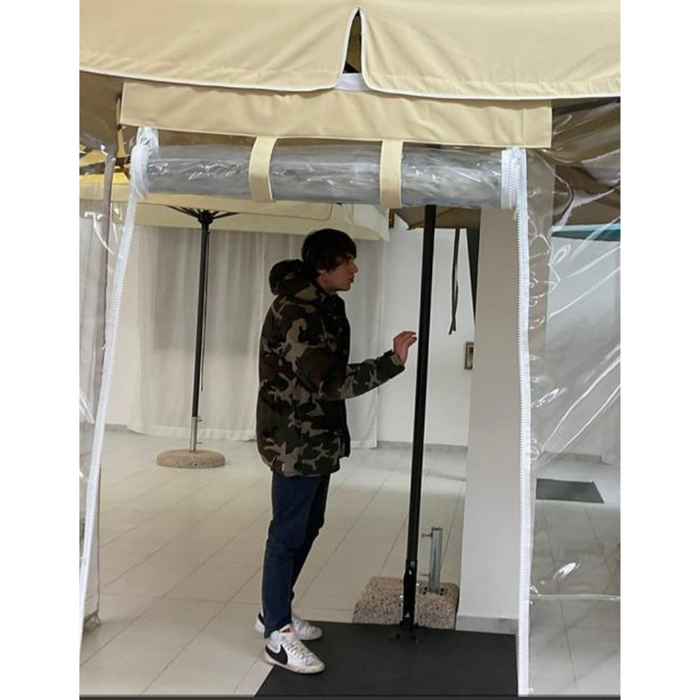 Ombrellone a palo laterale Pitagora 3X4 mt