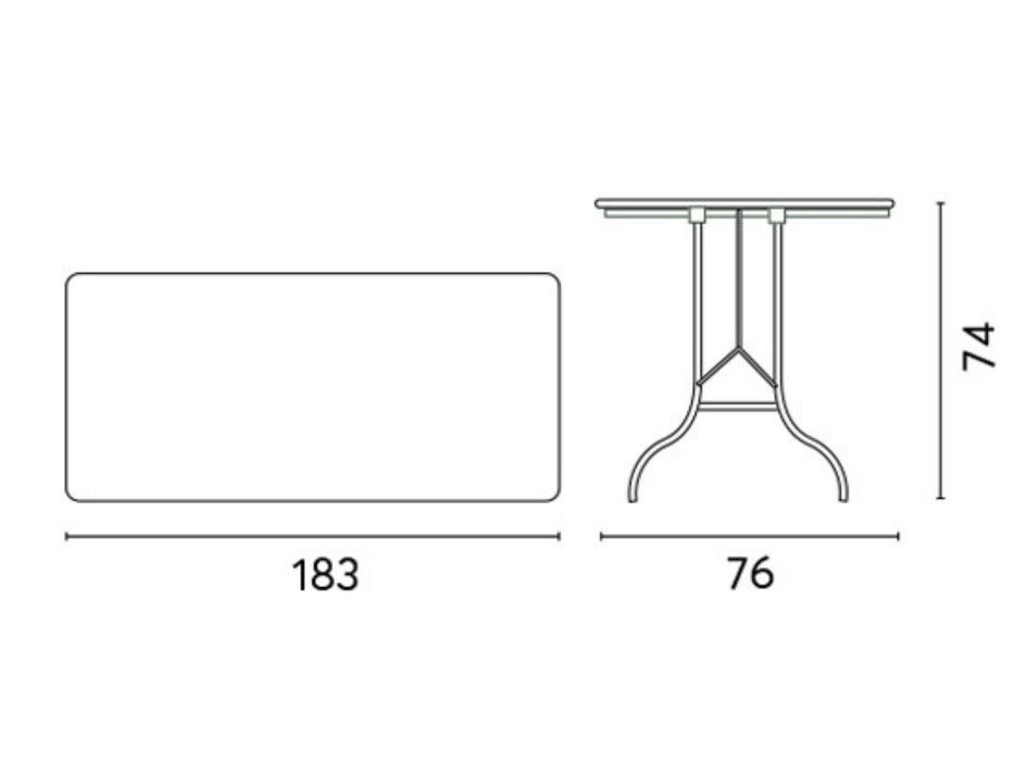 Tavolo fisso Catering 183X76 Greenwood
