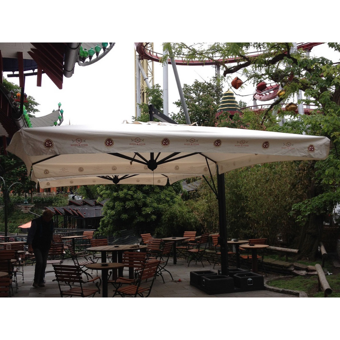 Ombrellone a doppio braccio Double Starwhite 3X6 mt